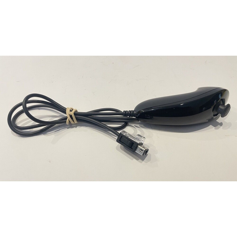 Black Nunchuck Nintendo Wii / U OEM GENUINE OFFICIAL RVL-004 Controller Remote